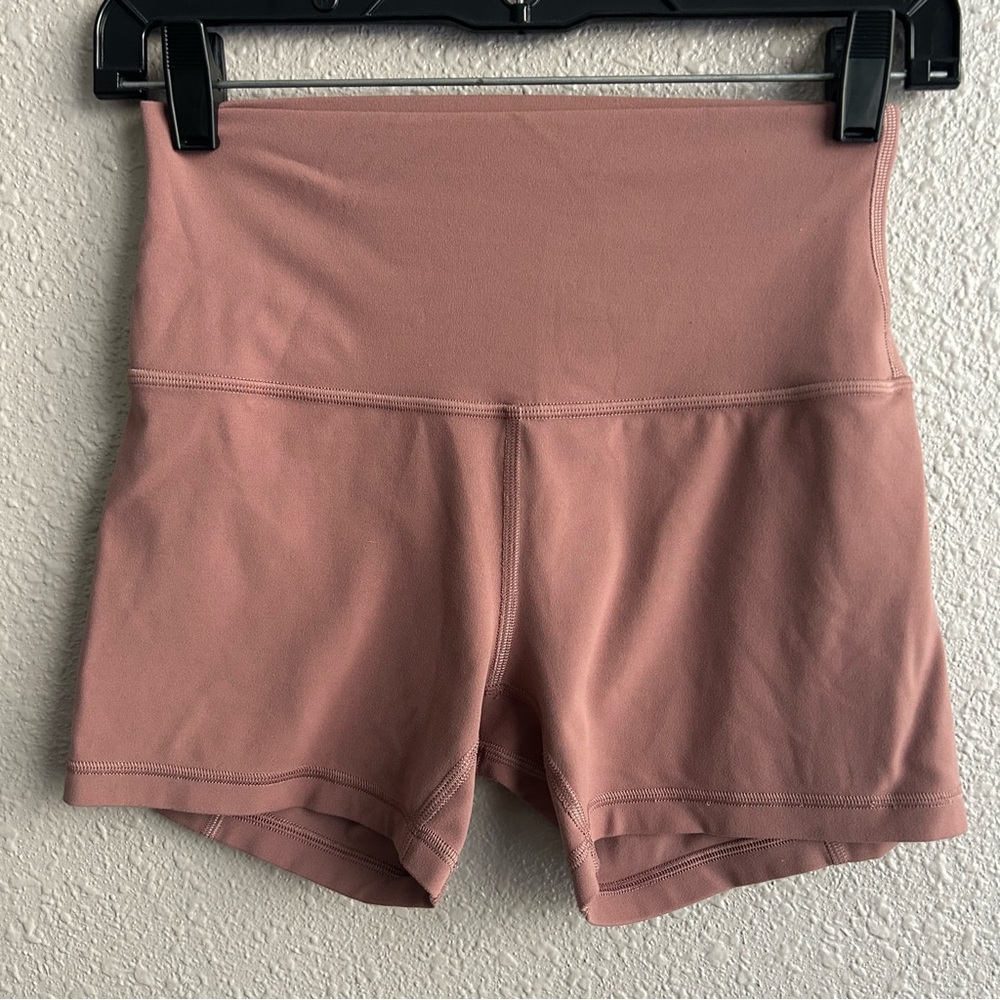 Lululemon Align High Rise 4” Bike Short Red Dust - Picture 3 of 7